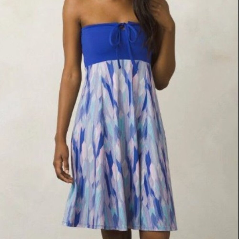 PrAna Solana Convertible Bandeau Halter Dress Women’s Medium Lavender Gemstone